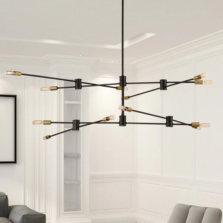 Lyrique Twelve-Light Two-Tier Chandelier - Frankwebs
