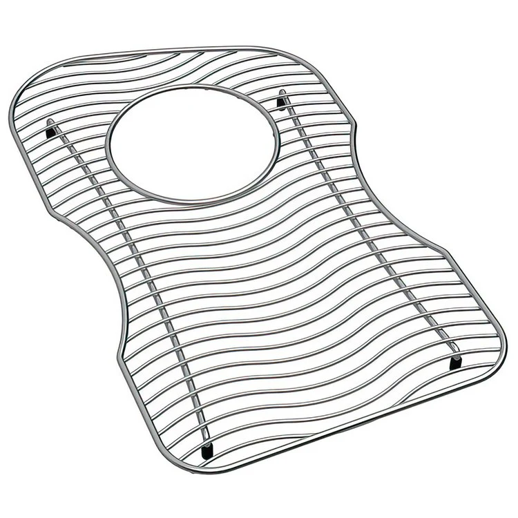 Sink Grid Bottom Grid 1 x 16.5 Inch Polished Stainless Steel for Bowls with Rear Center Drain Opening - Frankwebs