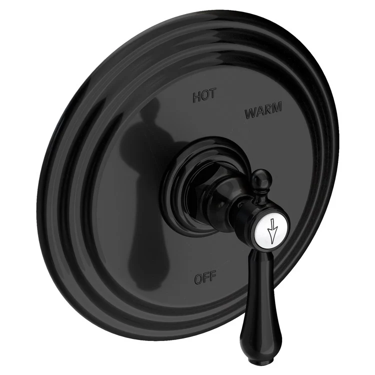 Pressure Balance Valve Trim Chesterfield Round 1 Lever Antique Brass ADA Depth 3-2/3 Inch - Frankwebs