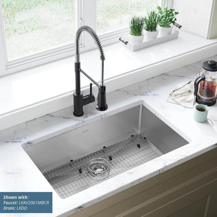 Kitchen Sink Crosstown 30.5 x 18.5 Inch Single Bowl Kit Polished Satin Undermount - Frankwebs