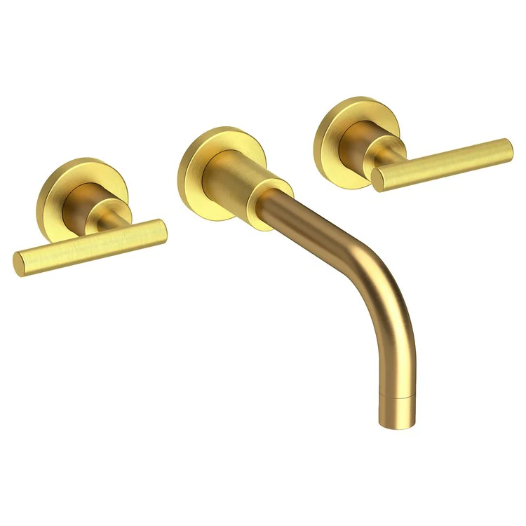 East Linear Two Handle Wall-Mount Bathroom Faucet with Lever Handles - Polished Chrome - Frankwebs