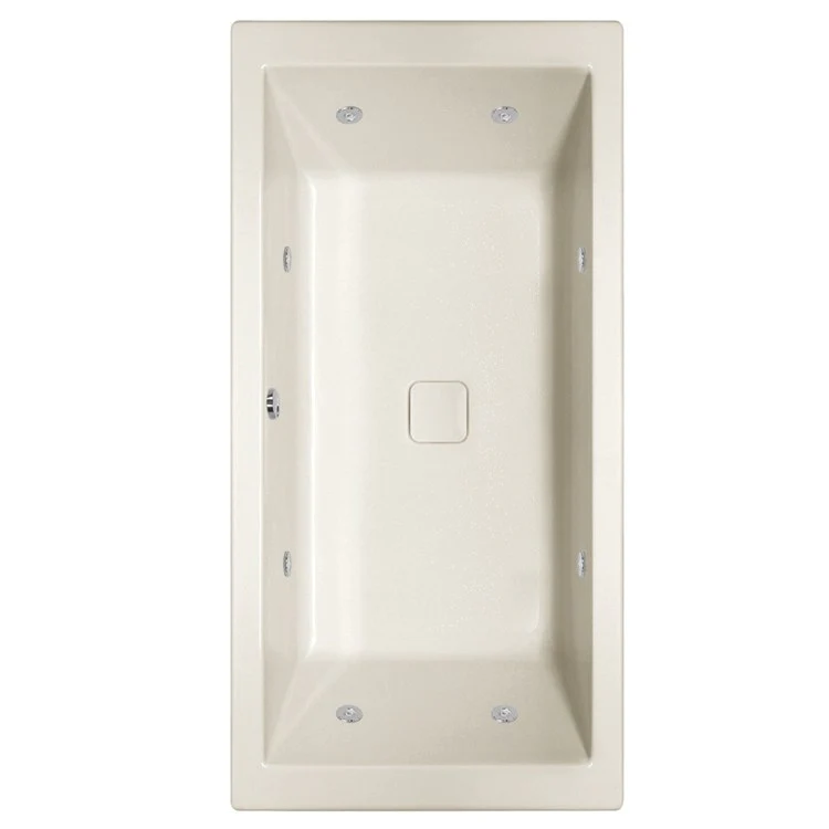 Combination Tub Designer Collection Versailles 72 x 42 x 20 Inch Drop-In Center Drain Bone Rectangle - Frankwebs