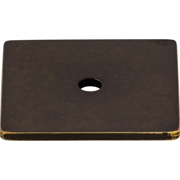 Knob Backplate Sanctuary Square German Bronze 1-1/4 Inch 1 Hole Zinc Alloy - Frankwebs