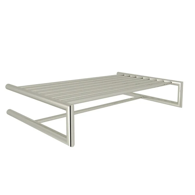 Towel Shelf Lombardia Wall Mount Satin Nickel 24 Inch Brass - Frankwebs