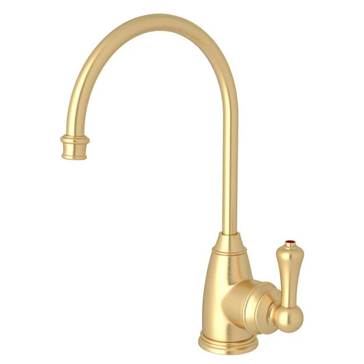 Hot Water Dispenser Georgian Era 1 Lever C-Spout Unlacquered Brass 6-1/2 Inch 0.5 Gallon per Minute - Frankwebs
