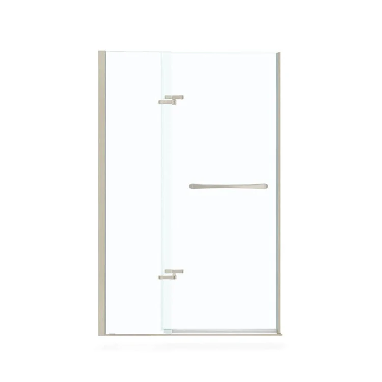 Shower Door Reveal 71 Pivot 41Lx71-1/2H Inch Brushed Nickel Clear 5/16 Inch 38 to 41x71-1/2 Inch - Frankwebs