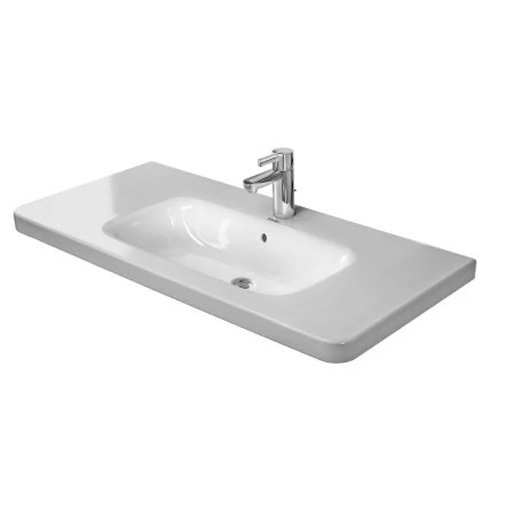 Lavatory Sink DuraStyle Wall Mount with Overflow 18-7/8 x 39-3/8 Inch 7-7/8 Inch Spread Rectangle White 3 Hole - Frankwebs