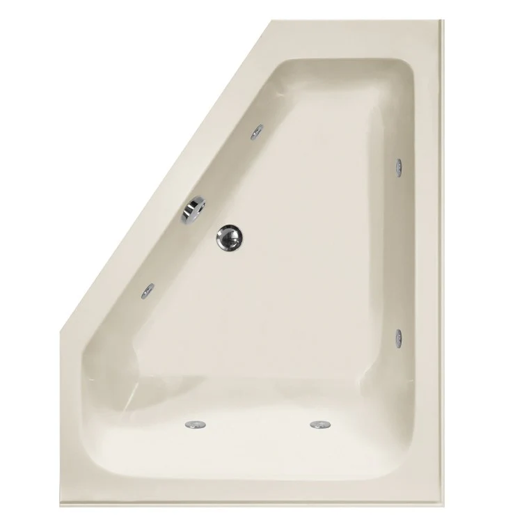 Whirlpool Tub Designer Collection Courtney 60 x 48 x 21 Inch Left Hand Drain Biscuit Corner Includes HydrOzone Sanitation Feature - Frankwebs