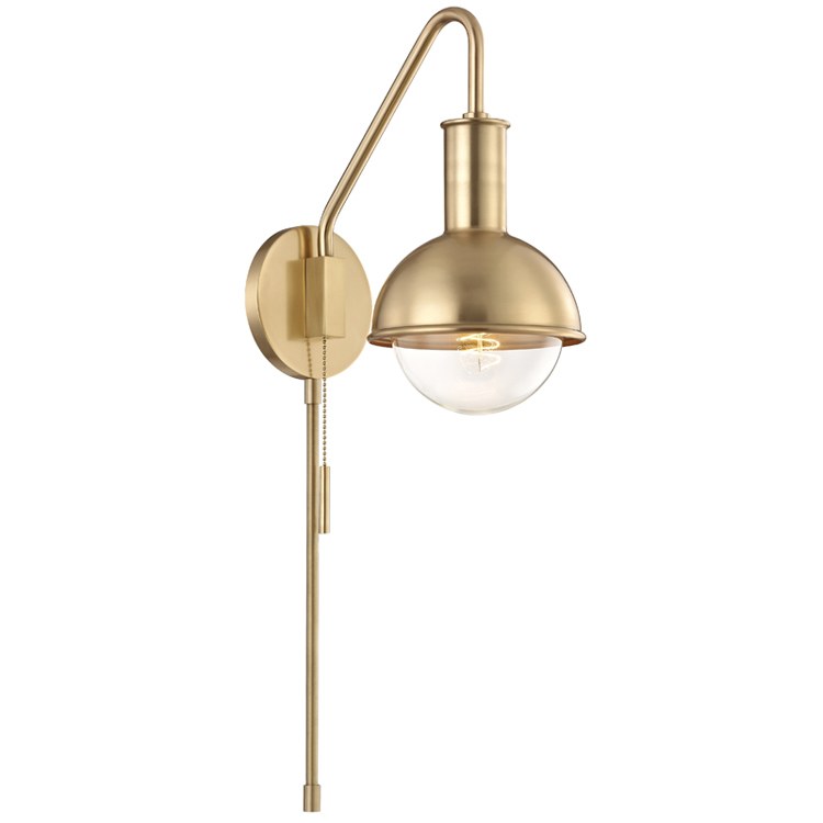 Riley Single-Light Swing-Arm Wall Sconce with Plug - Frankwebs
