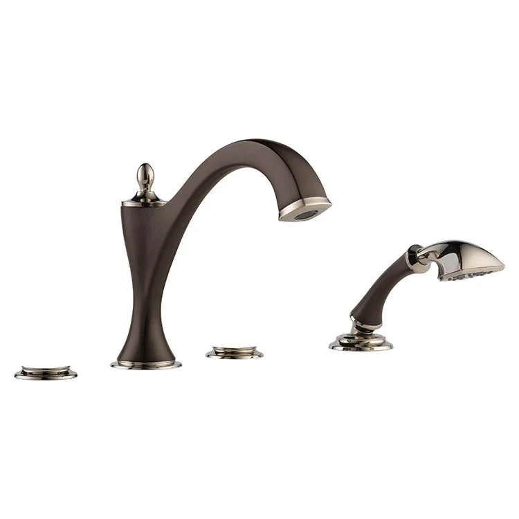 Charlotte Two Handle Roman Tub Faucet with Handshower without Handles - Frankwebs