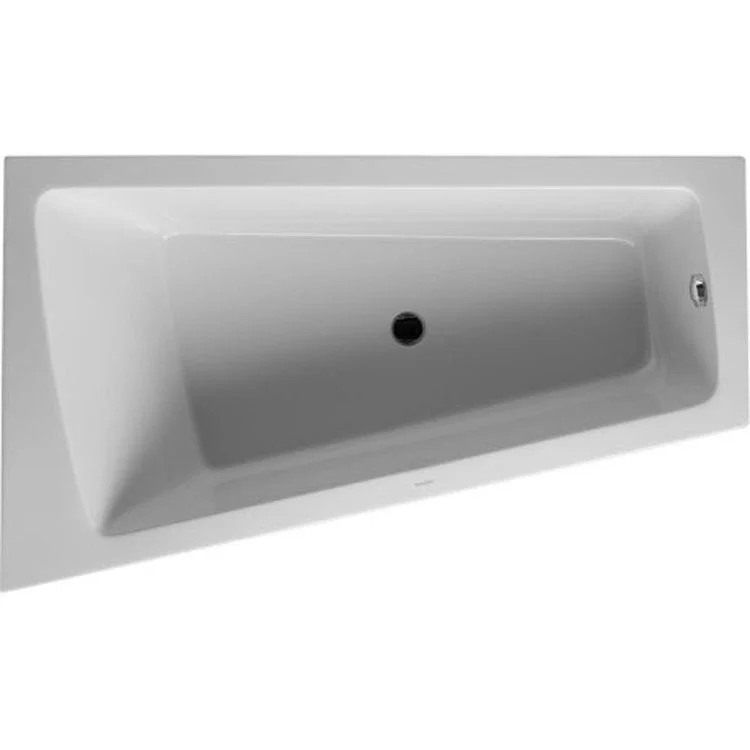 Soaking Tub Paiova 66-7/8 x 39-3/8 Inch with 1 Backrest Slope Left Center Drain White Acrylic - Frankwebs