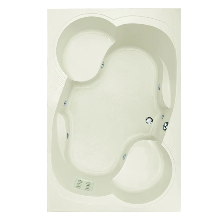 Whirlpool Tub Designer Collection Makyla 75 x 48 x 21 Inch Drop-In Bone Rectangle - Frankwebs