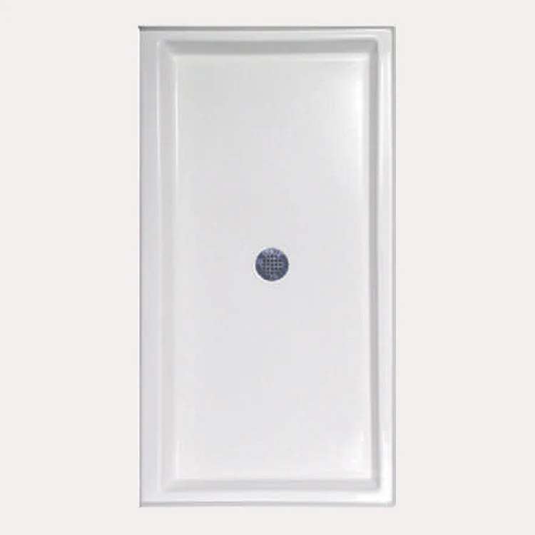 Shower Base Rectangular Almond 60 x 34 Inch Gelcoat Standard Polished Chrome Drain Included - Frankwebs