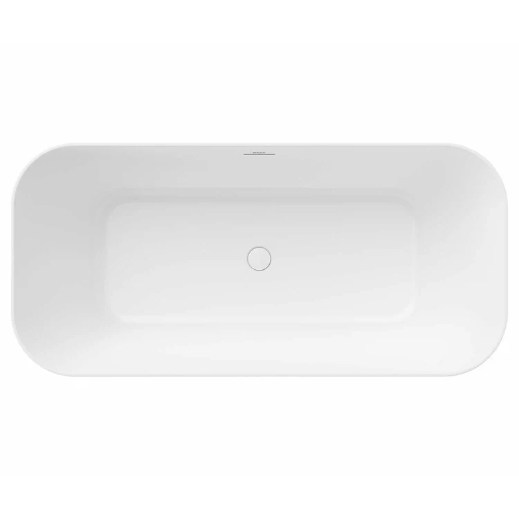 Freestanding Tub Renata 66-7/8 x 31-1/2 x 23-5/8 Inch Center Drain Matte White Rectangular - Frankwebs