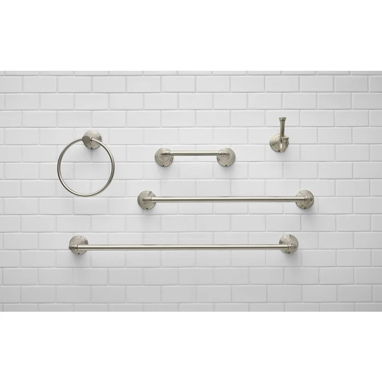 Towel Bar Aspirations 18 Inch Chrome Metal 3-3/4 Inch Wall Mount - Frankwebs