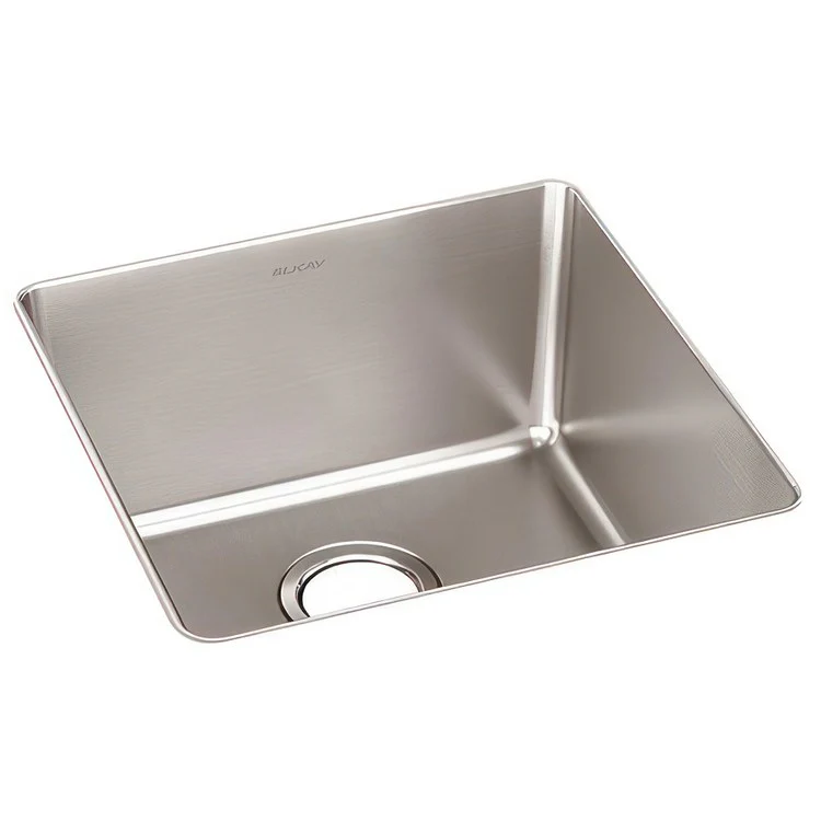 Kitchen Sink Lustertone Iconix 18.5 x 18.5 Inch Single Bowl Luminous Satin Undermount Drain Location Rear Center - Frankwebs
