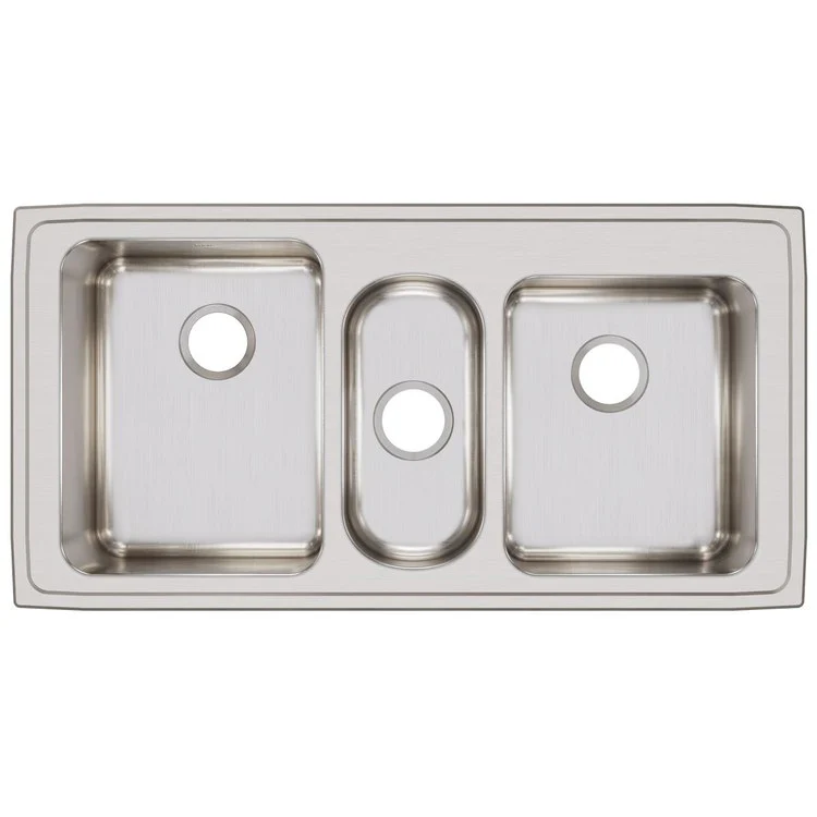Kitchen Sink Lustertone Classic 43 x 22 Inch Triple Bowl Lustrous Satin Drop-In - Frankwebs