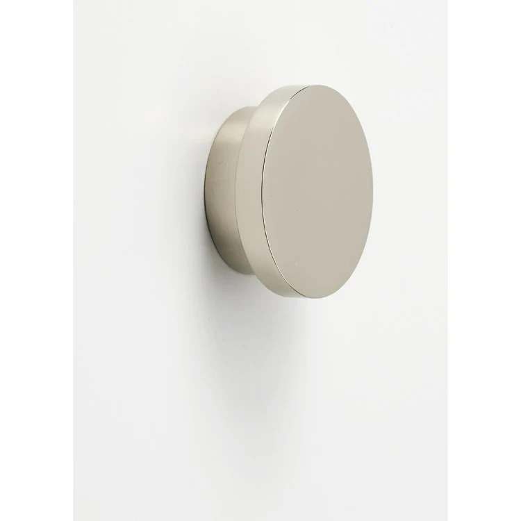 Knob Redondo Round Polished Brass Brass 1-1/2 Inch 9/16 Inch 1-5/16 Inch - Frankwebs