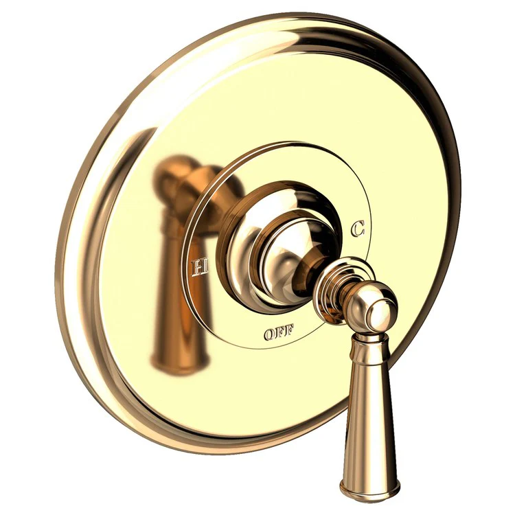 Pressure Balance Valve Trim Sutton Round 1 Lever Satin Brass PVD ADA Depth 4 Inch - Frankwebs