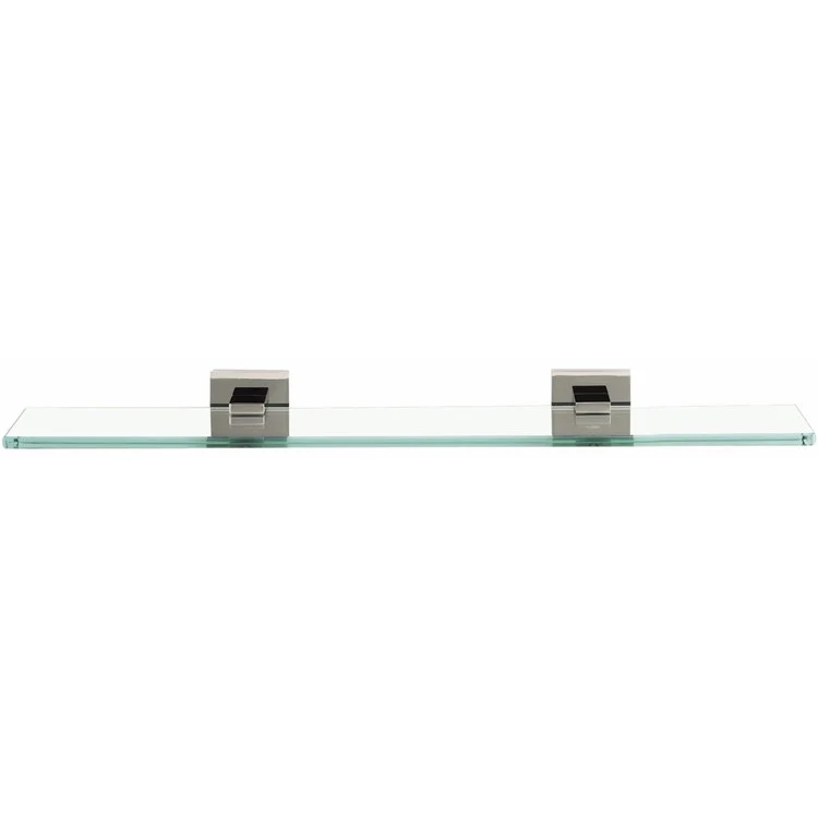 Shelf Contemporary II Bath with Brackets Satin Brass 18 Inch Brass/Glass 5 Inch - Frankwebs