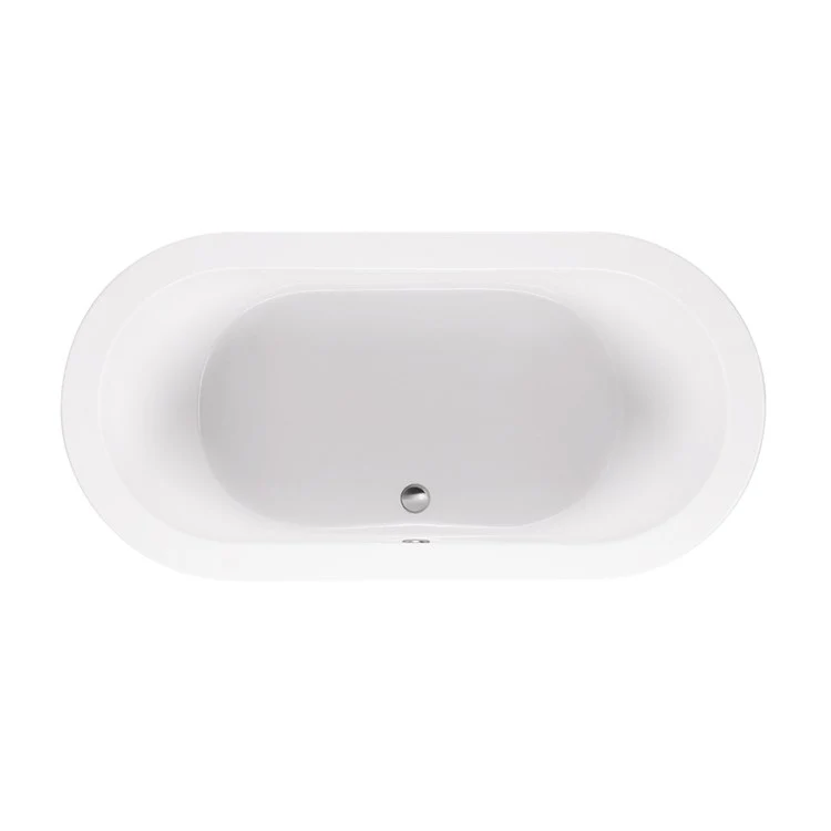 Soaking Tub New Yorker 5 71.875 x 36 Inch Drop-In Center White Acrylic CXL 102 Gallons 21-1/4 Inch - Frankwebs