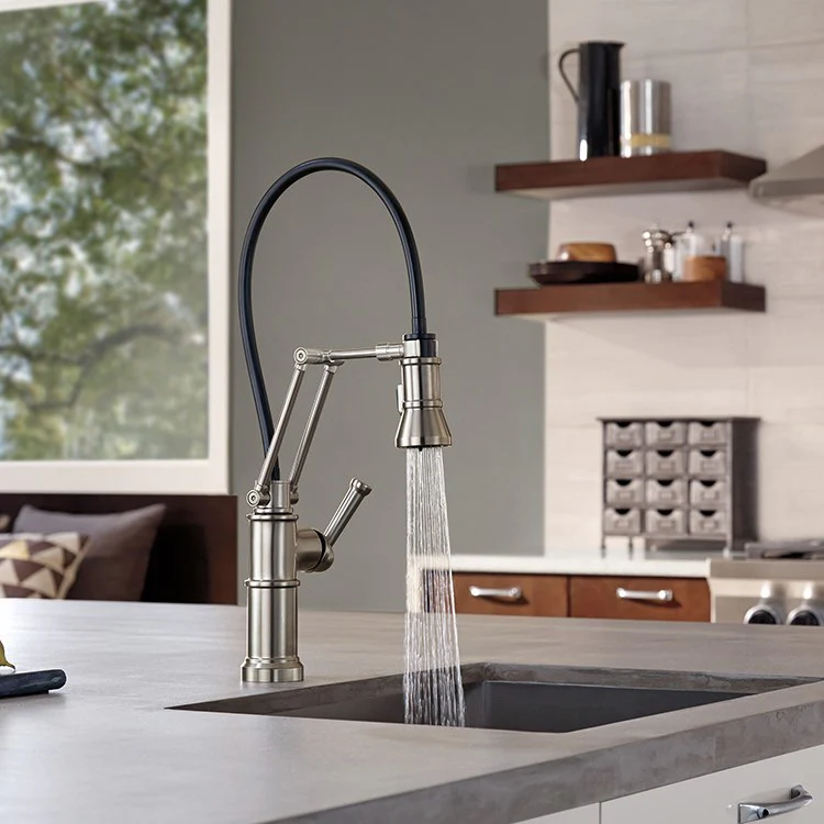 Artesso Single Handle Kitchen Faucet with Articulating Arm - Frankwebs