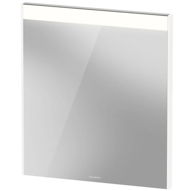 Mirror Brioso 27-1/2 x 24-3/8 Inch White Matte with Lighting Rectangle 1-3/8 Inch - Frankwebs