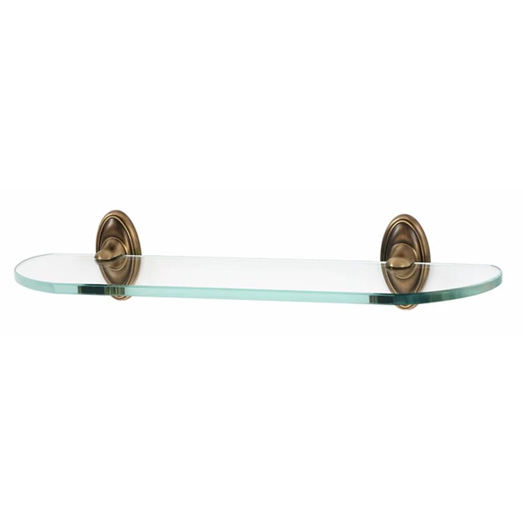 Shelf Classic Traditional Bath with Brackets Antique English 24 Inch Brass/Glass - Frankwebs