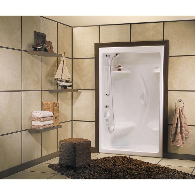 Shower Stamina 48-I Alcove 1 Piece White 51 x 36 Inch Acrylic Left Seat Center Drain 51 Inch - Frankwebs