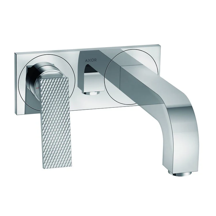 Faucet Trim Citterio Wall Mount Rhombic Cut with Base Plate 1 Lever Brushed Black Chrome ADA Rigid - Frankwebs