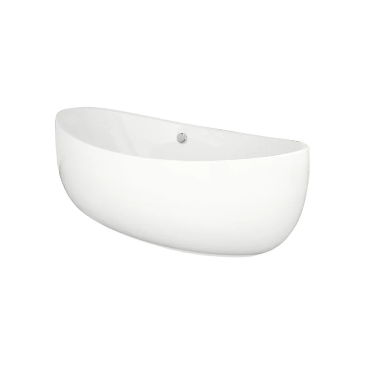 Soaking Tub Designer Collection Picasso 66 x 36 Inch Freestanding Tub Only Center Bone Acrylic - Frankwebs