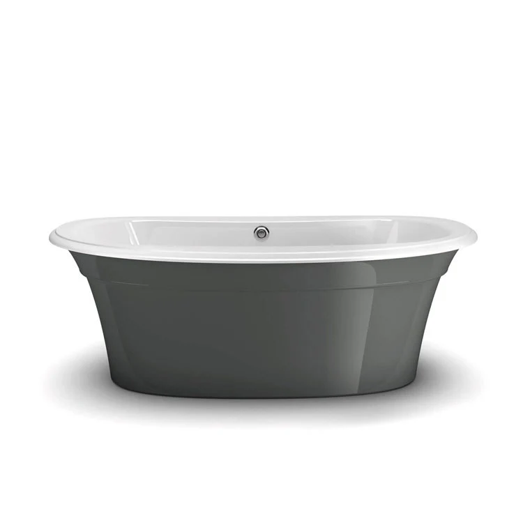 Freestanding Tub Ella Sleek 66 x 36 Inch Center Sterling Silver Oval - Frankwebs