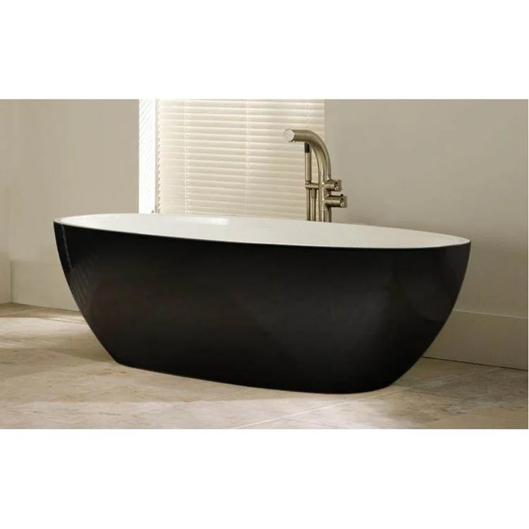 Freestanding Tub Barcelona 67 x 32 Inch Overflow Center Drain Standard White Gloss Oval - Frankwebs
