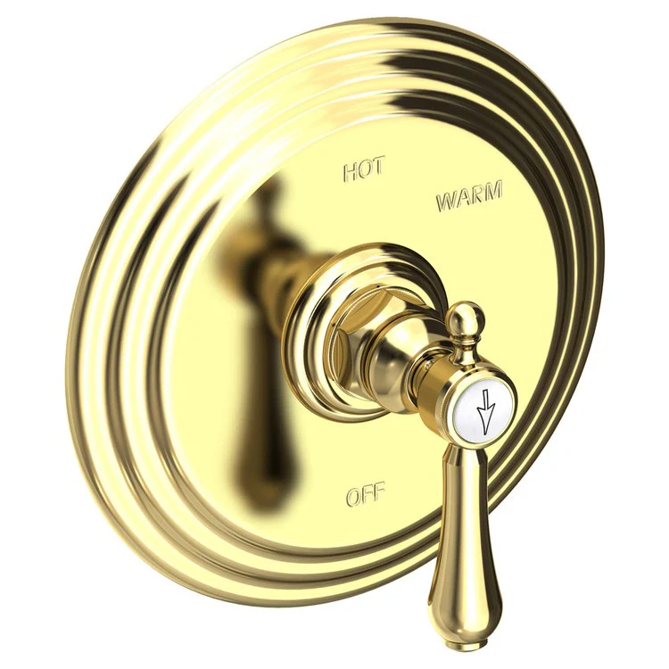 Pressure Balance Valve Trim Chesterfield Round 1 Lever Antique Brass ADA Depth 3-2/3 Inch - Frankwebs