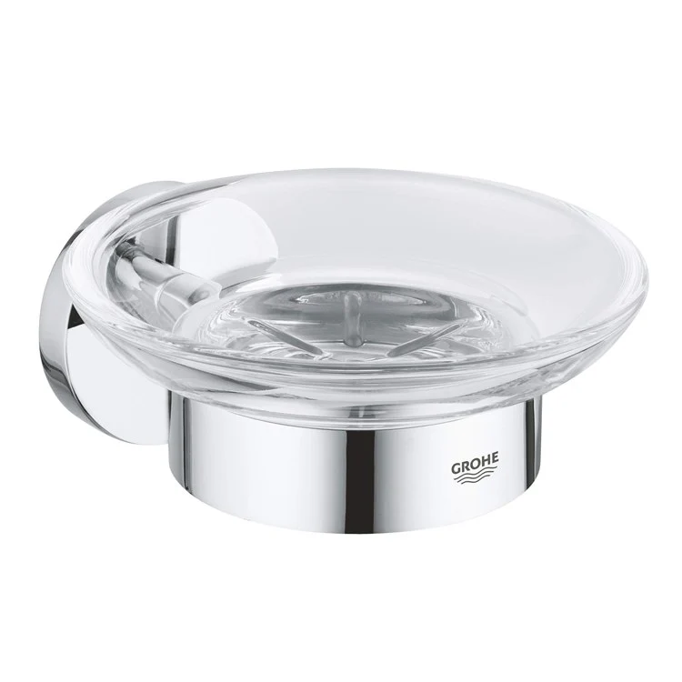 Essentials Wall-Mount Glass Soap Dish with Holder - Frankwebs