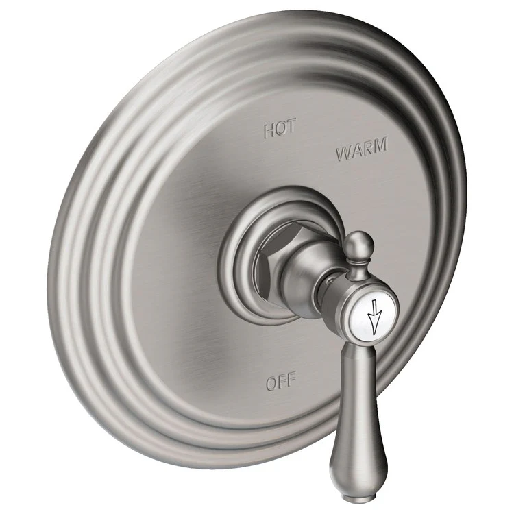 Pressure Balance Valve Trim Chesterfield Round 1 Lever Antique Brass ADA Depth 3-2/3 Inch - Frankwebs