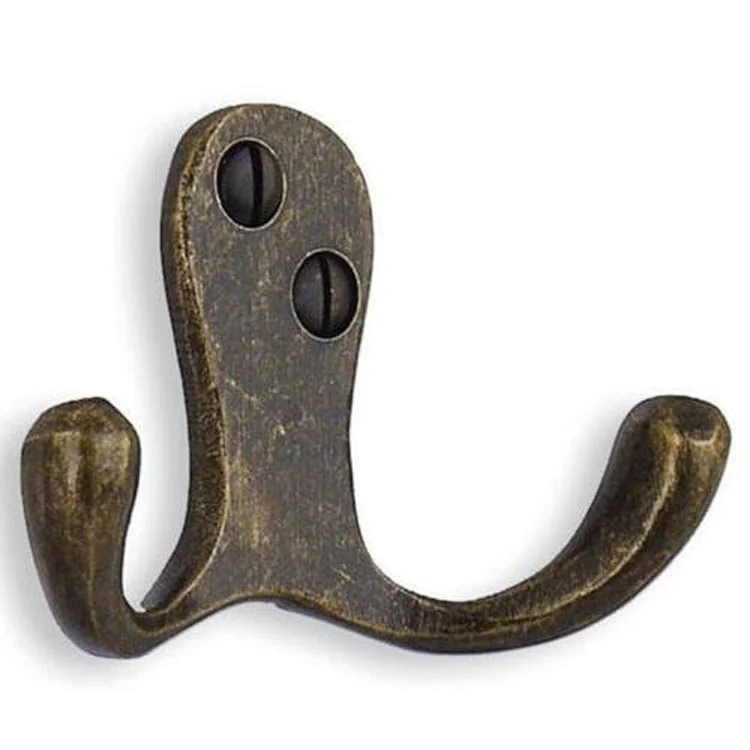 Coat Hook Double Chrome 1-3/4 Inch 3/4 Inch Wall Mount Zinc - Frankwebs