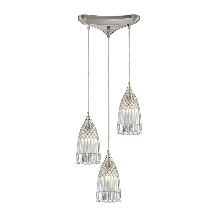 Kersey Three-Light Triangular Pan Pendant - Frankwebs