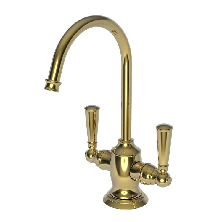 Water Dispenser Jacobean Hot and Cold 2 Lever Gooseneck Polished Brass Uncoated Living - Frankwebs