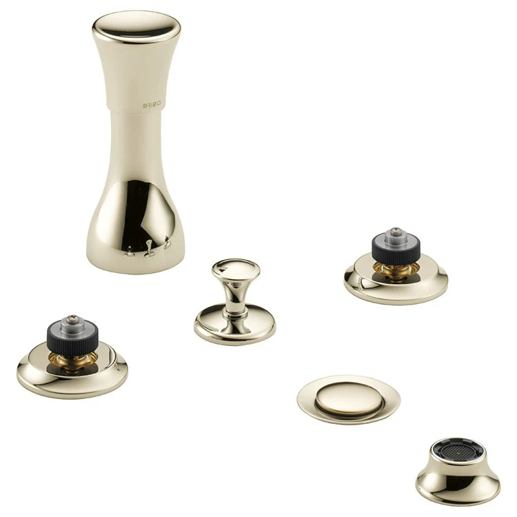 Bidet Faucet Rook Widespread 5-8 Inch Spread 2 Less Handle Brilliance Luxe Gold - Frankwebs