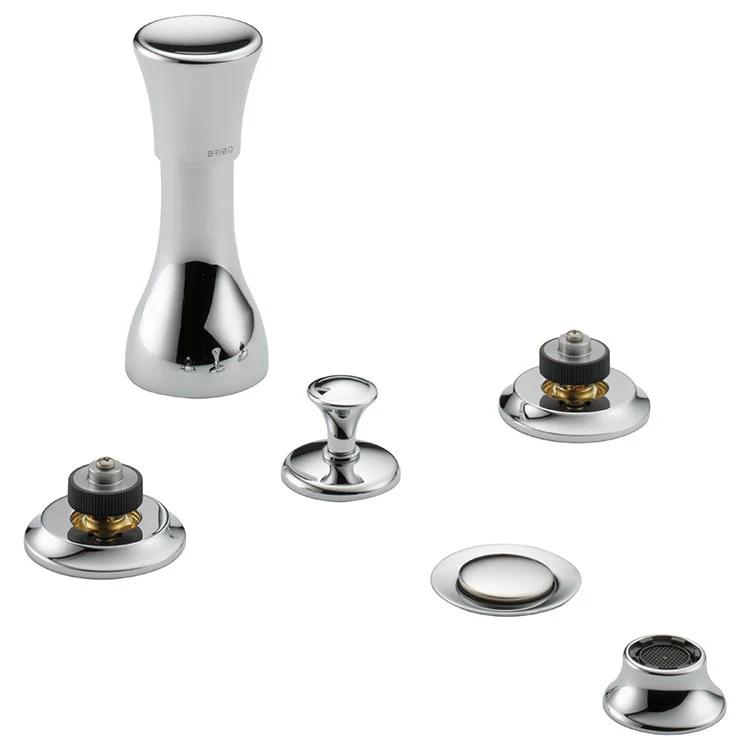 Bidet Faucet Rook Widespread 5-8 Inch Spread 2 Less Handle Brilliance Luxe Gold - Frankwebs