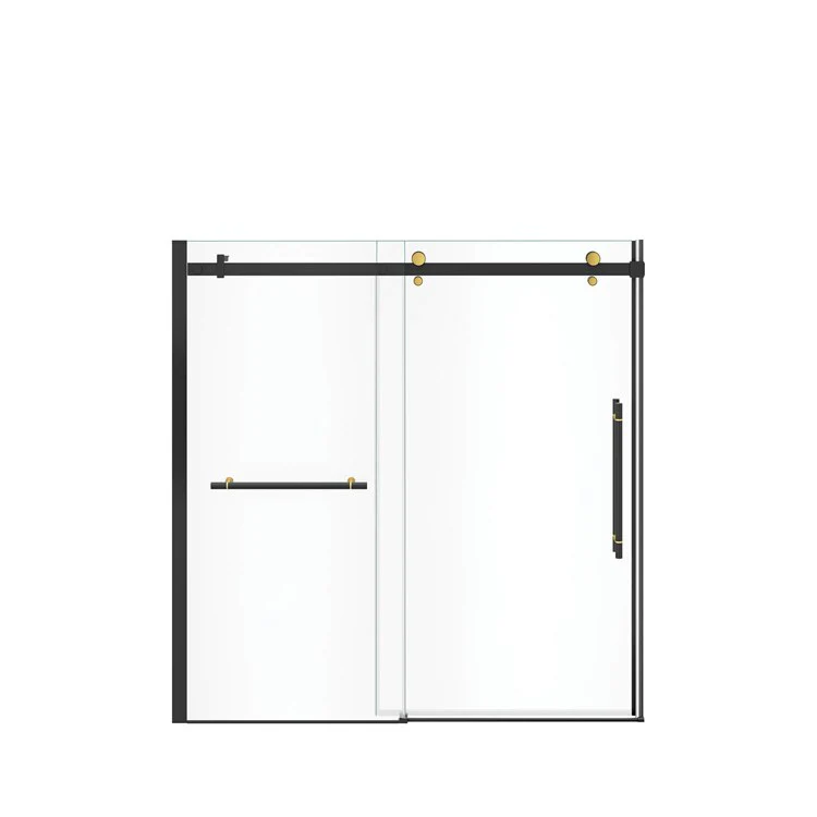 Tub and Shower Door Vela Sliding 59 x 59 Inch Chrome Clear 5/16 Inch 22-1/2 to 24-1/2 Inch - Frankwebs