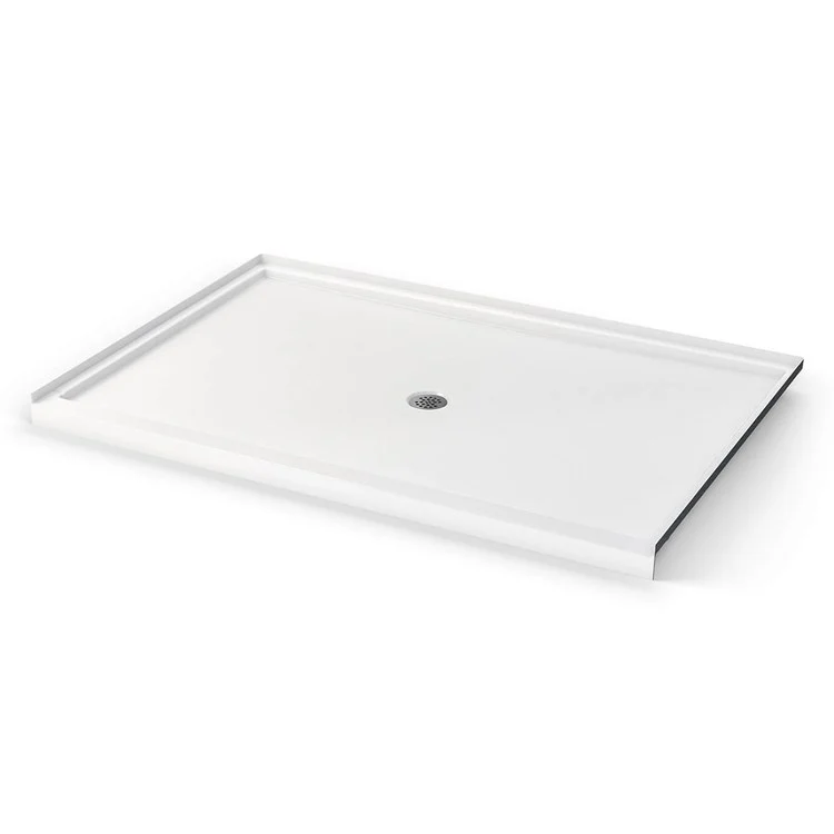 Shower Base Icon Alcove White 72 x 48 Inch AcrylX Center Drain Textured Floor - Frankwebs