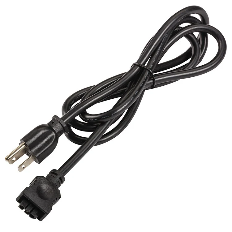 Three-Prong Plug-In Cord for Undercabinet Lights - Black - Frankwebs