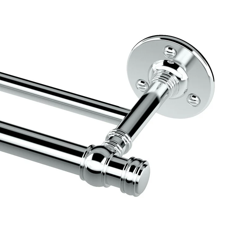Towel Bar Cafe 24 Inch Double Chrome Wall Mount Metal - Frankwebs