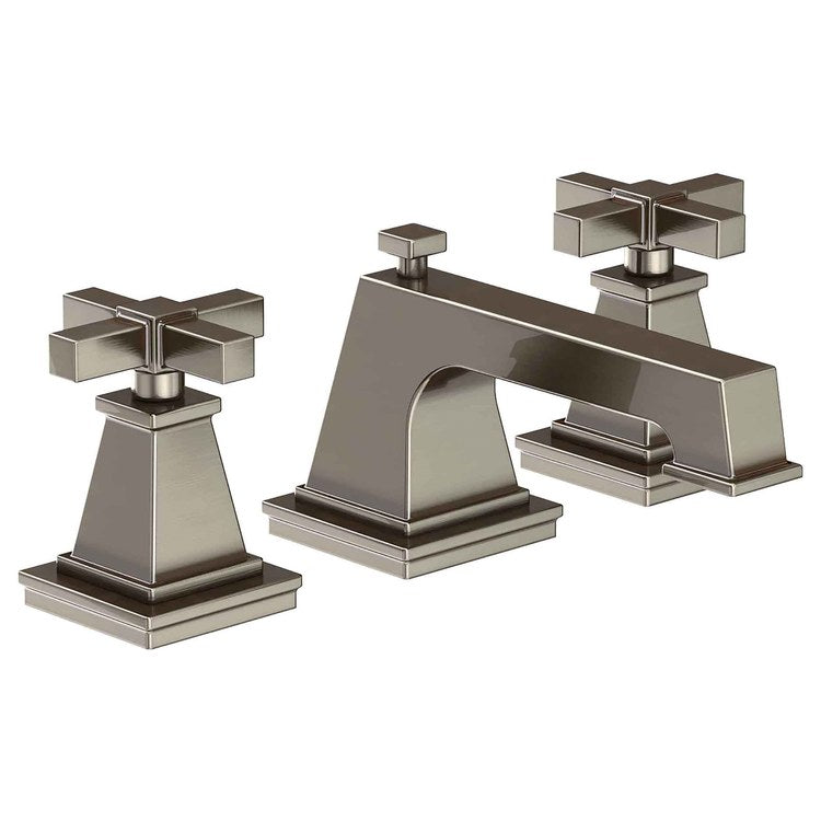 Lavatory Faucet Malvina Widespread 8 to 20 Inch Spread 2 Cross ADA Stainless Steel PVD 1.2 Gallons per Minute Brass Spout Height 2 Inch - Frankwebs
