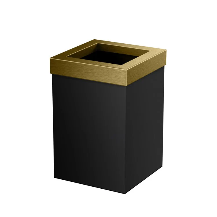 Waste Bin Square Modern Wood Grain 3.0 Gallon Stainless Steel - Frankwebs