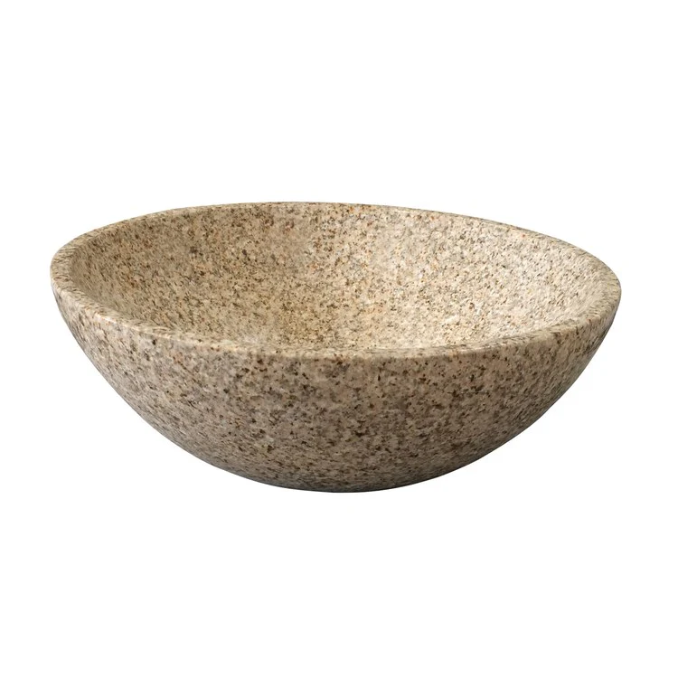 Vessel Desmond Round 16 Inch Polished Beige Granite - Frankwebs