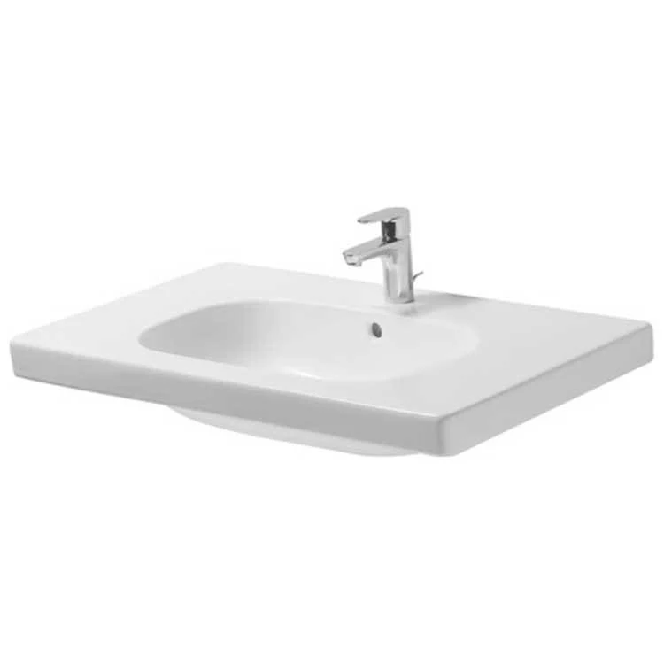Lavatory Sink D-Code Wall Mount with Overflow 18-7/8 x 33-1/2 Inch 7-7/8 Inch Spread Rectangle White 3 Hole - Frankwebs