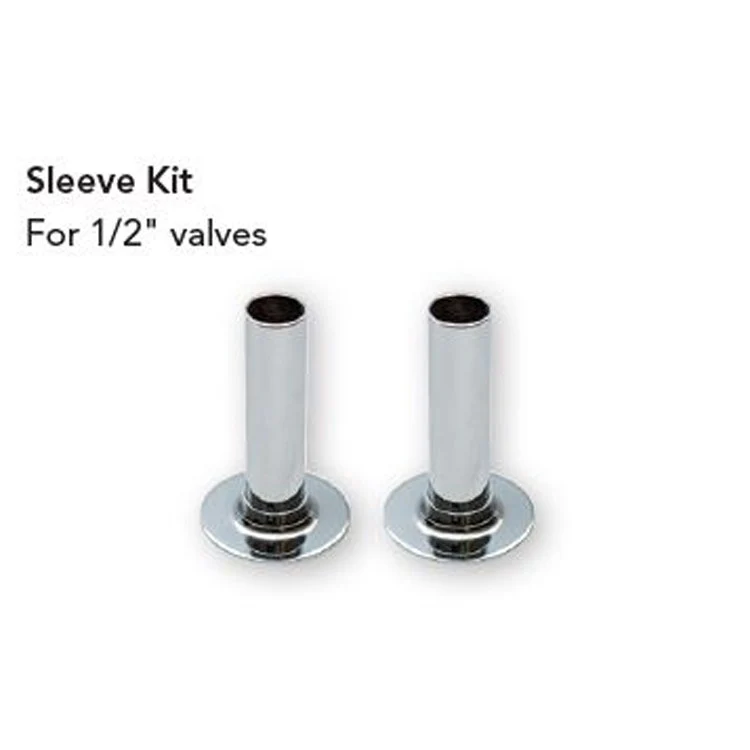 Valve Sleeve Kit 1/2 Inch Chrome for Towel Warmer - Frankwebs